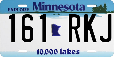 MN license plate 161RKJ
