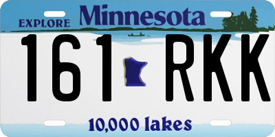 MN license plate 161RKK
