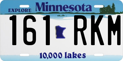 MN license plate 161RKM