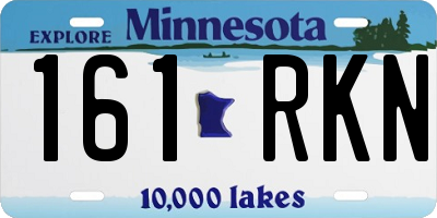 MN license plate 161RKN