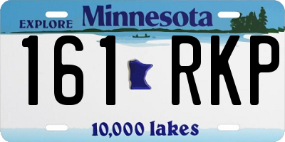MN license plate 161RKP