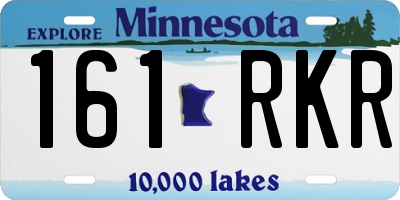 MN license plate 161RKR