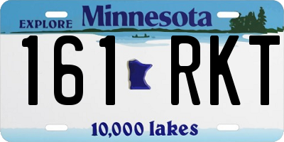 MN license plate 161RKT