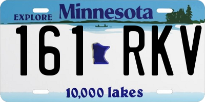 MN license plate 161RKV
