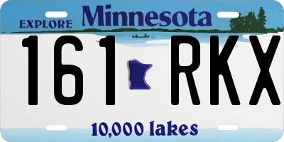 MN license plate 161RKX