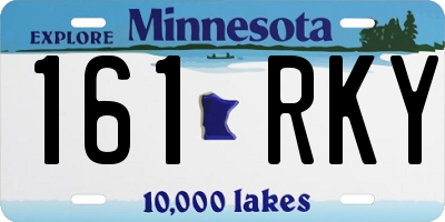 MN license plate 161RKY