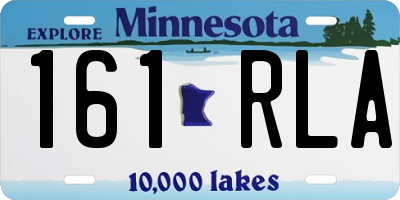 MN license plate 161RLA