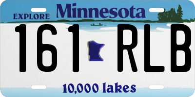 MN license plate 161RLB
