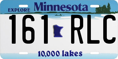 MN license plate 161RLC