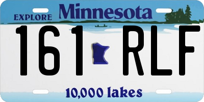 MN license plate 161RLF