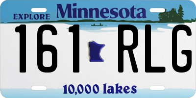 MN license plate 161RLG