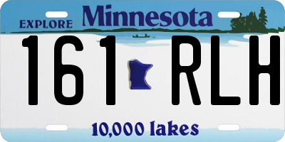 MN license plate 161RLH