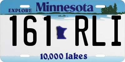 MN license plate 161RLI