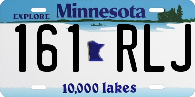 MN license plate 161RLJ