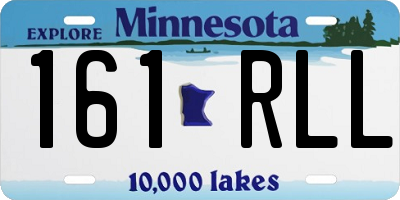 MN license plate 161RLL