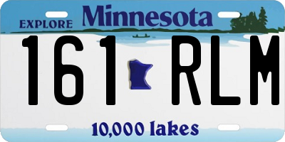 MN license plate 161RLM