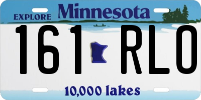 MN license plate 161RLO