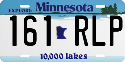 MN license plate 161RLP