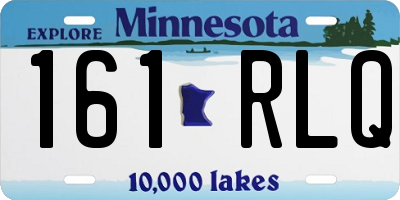 MN license plate 161RLQ