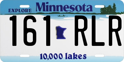 MN license plate 161RLR