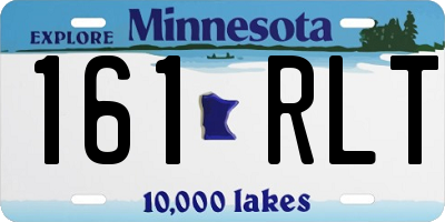 MN license plate 161RLT