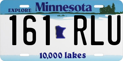 MN license plate 161RLU