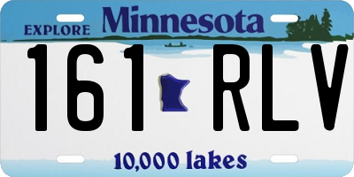 MN license plate 161RLV