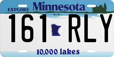 MN license plate 161RLY