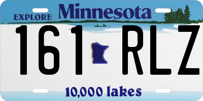 MN license plate 161RLZ
