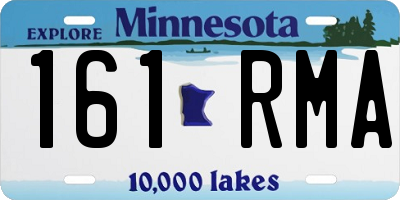 MN license plate 161RMA