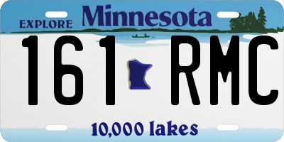MN license plate 161RMC