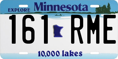 MN license plate 161RME