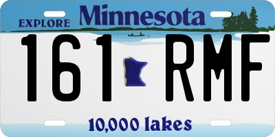MN license plate 161RMF