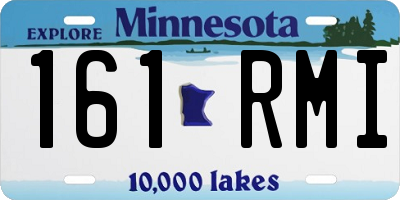 MN license plate 161RMI