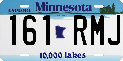 MN license plate 161RMJ