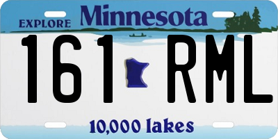 MN license plate 161RML