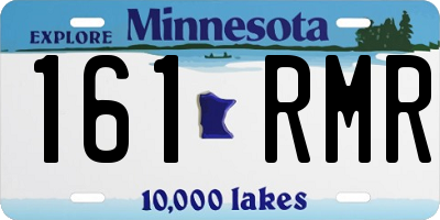 MN license plate 161RMR