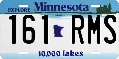 MN license plate 161RMS