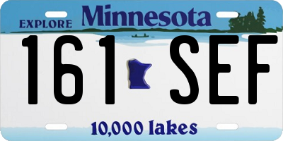 MN license plate 161SEF