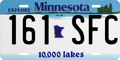 MN license plate 161SFC