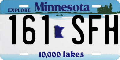 MN license plate 161SFH