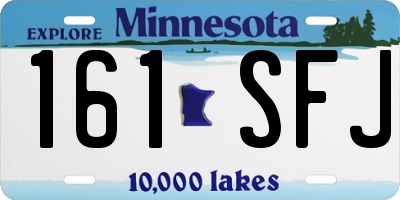 MN license plate 161SFJ