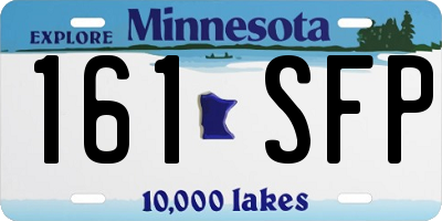 MN license plate 161SFP