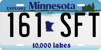 MN license plate 161SFT