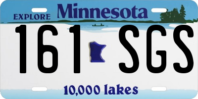 MN license plate 161SGS