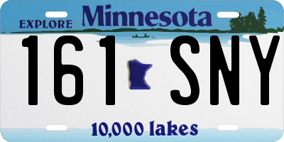MN license plate 161SNY