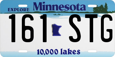MN license plate 161STG