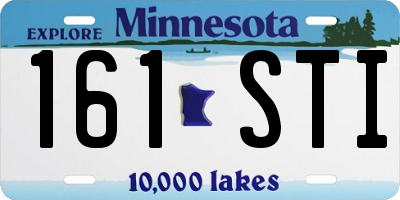 MN license plate 161STI