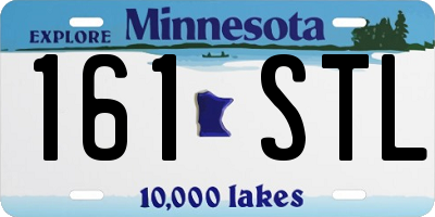MN license plate 161STL