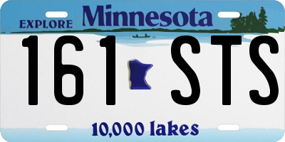 MN license plate 161STS